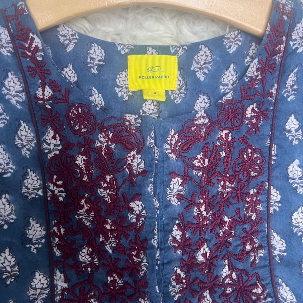 Roller Rabbit Navy and Burgundy Kids Dress - Picture 2 of 2